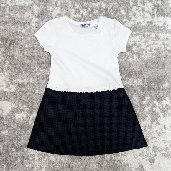 Navy and White Dress with Jacket - Picture 2 of 4